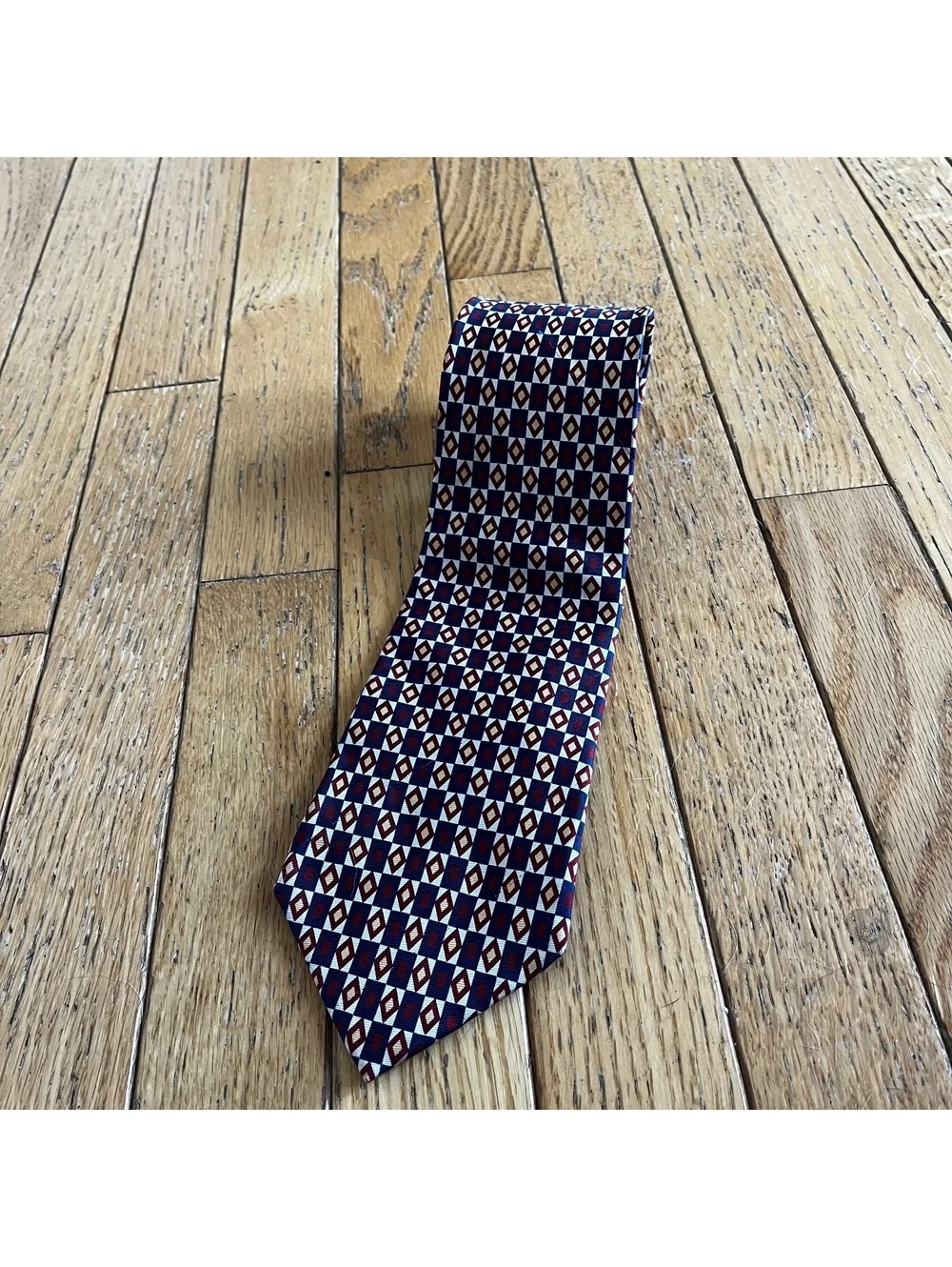 Brooks Brothers Men's Silk Geometric Pattern Tie